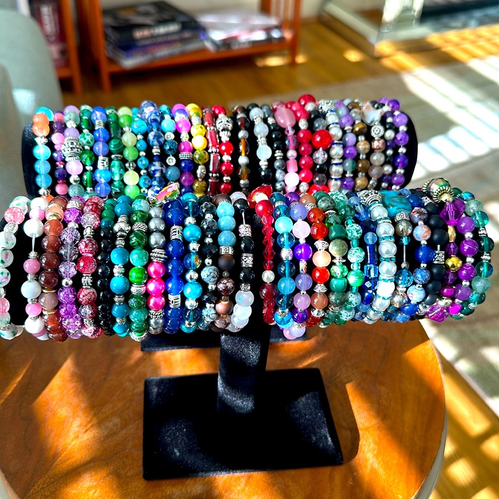 New Handmade Stretch Beaded Bracelets in different styles a 1 for $6,3 for $15